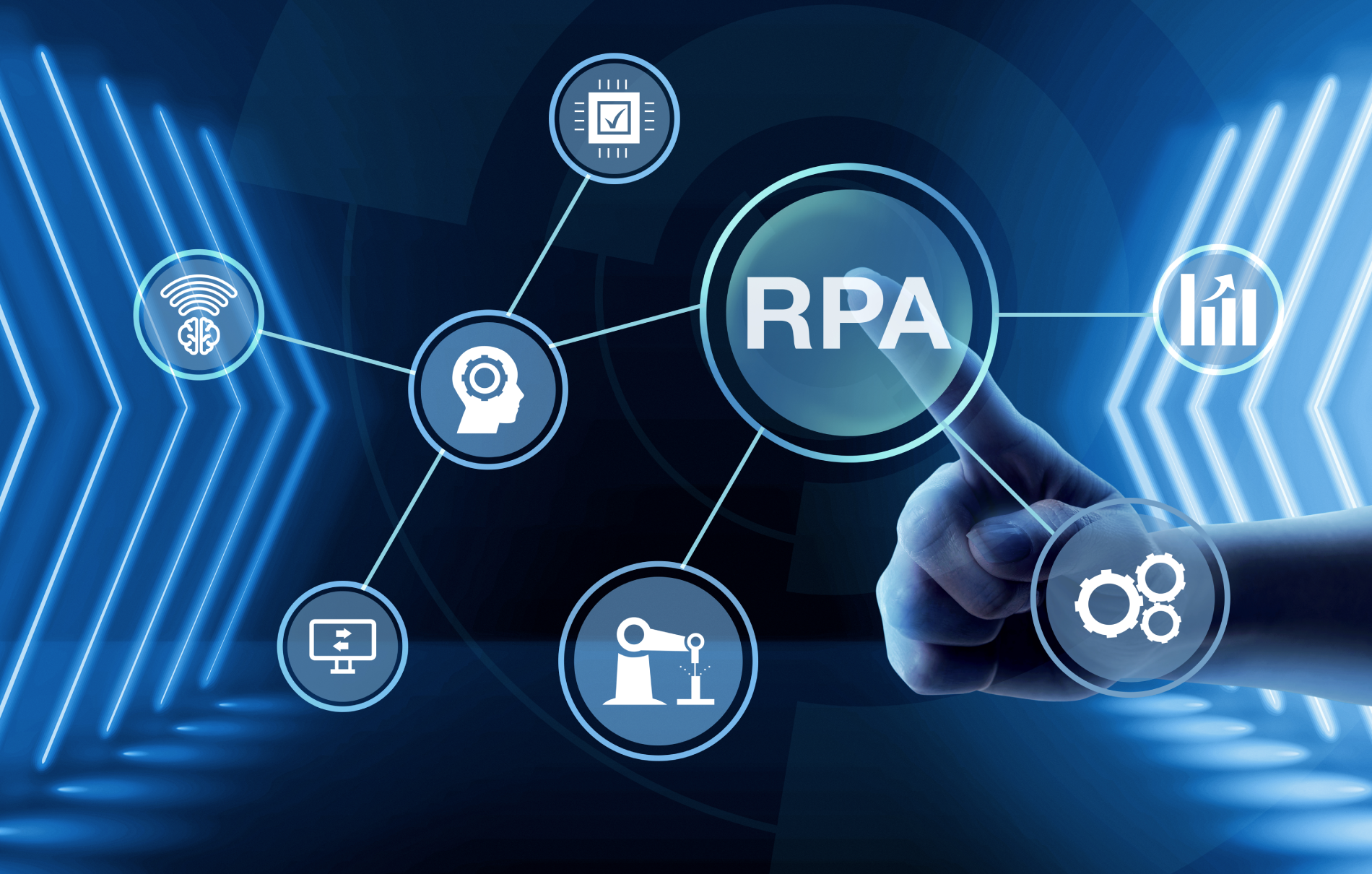 robotic-process-automation-concept-with-bright-light